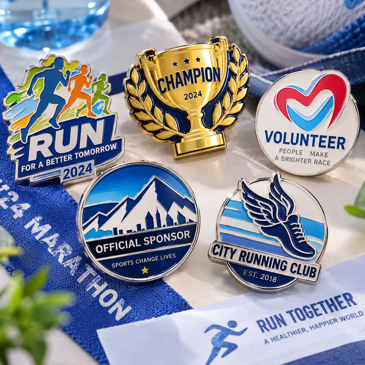 Sports Event Pins design examples