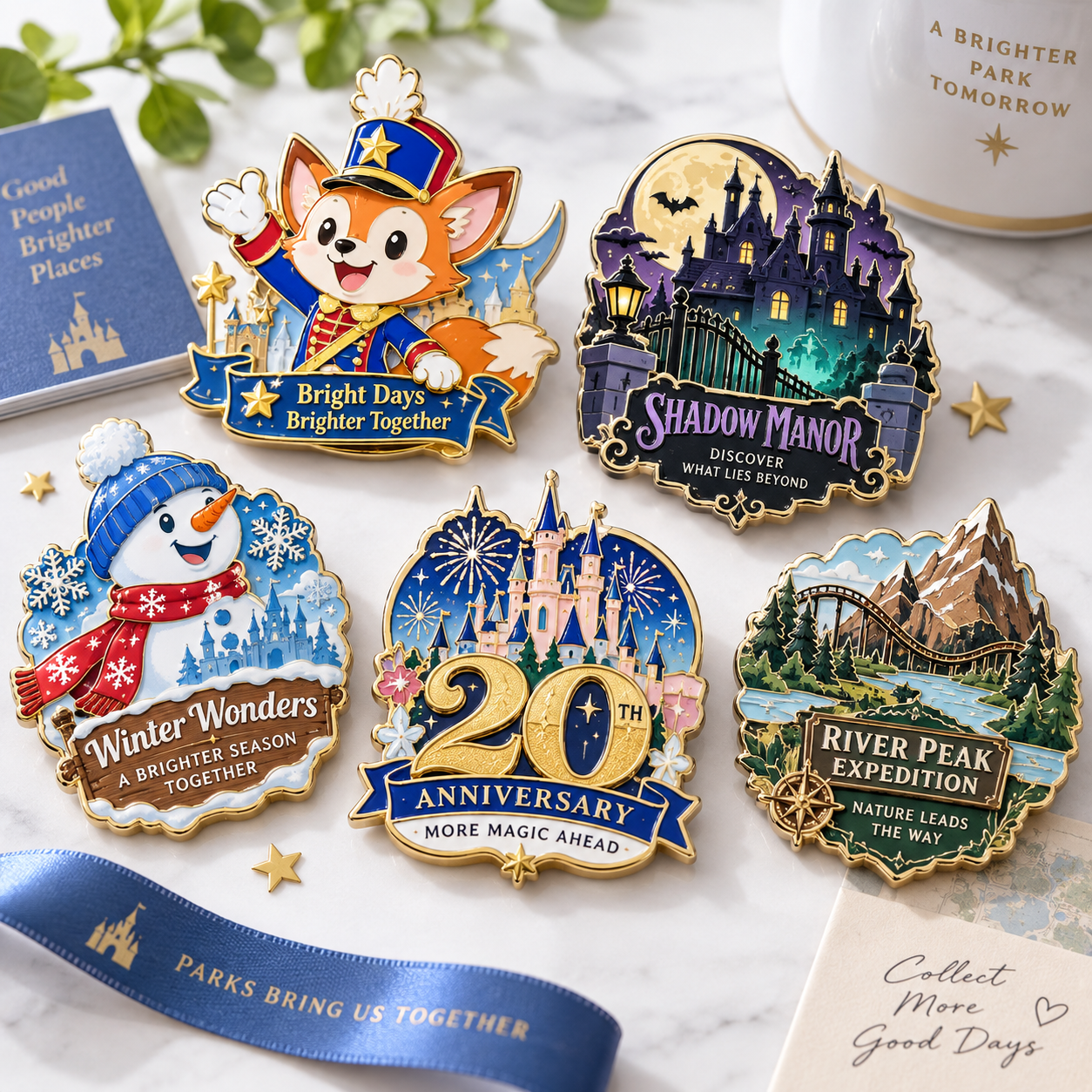Theme Park Pins design examples