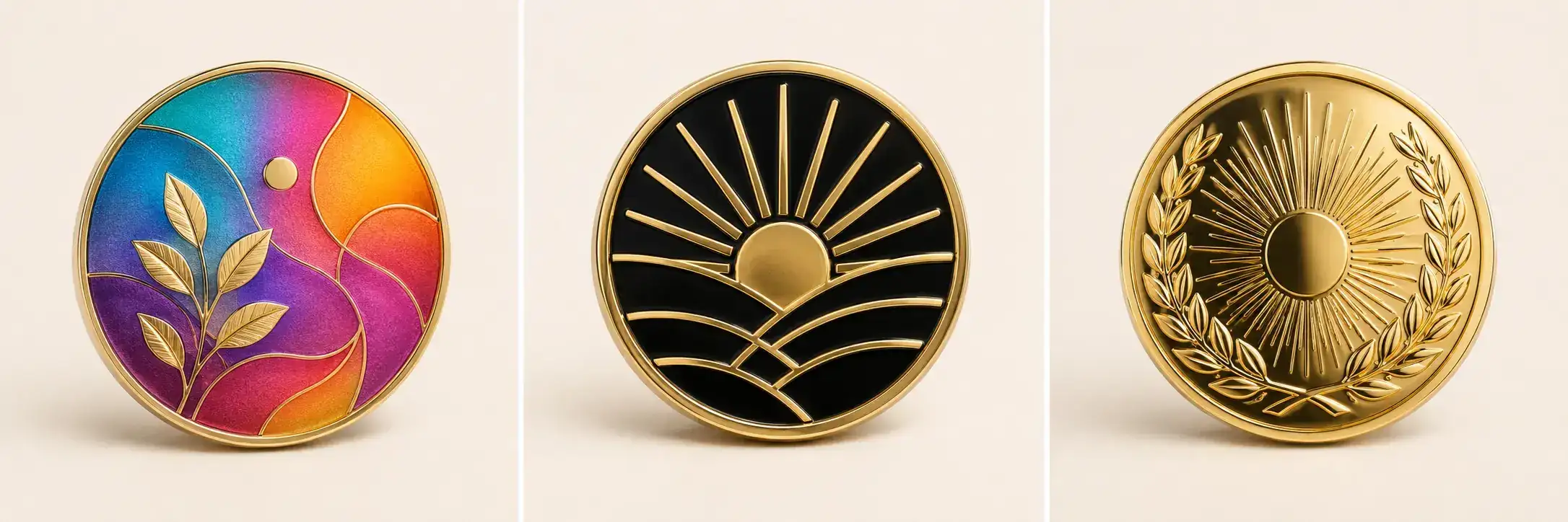 Custom coin enamel and UV colour options