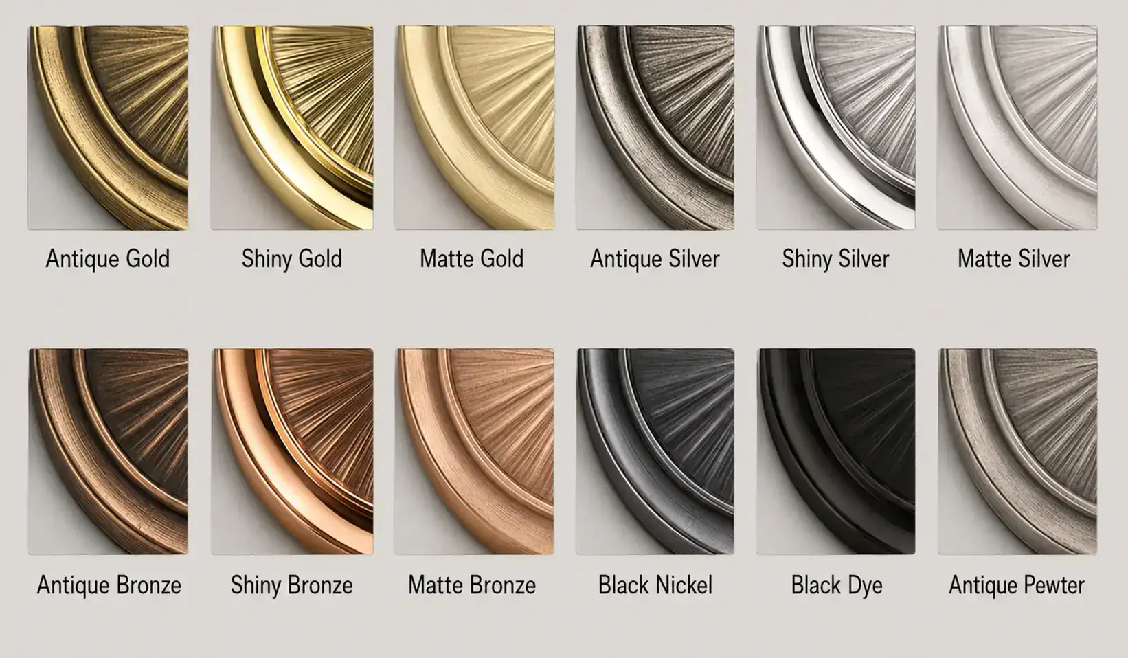 Custom coin gold silver copper and antique finishes