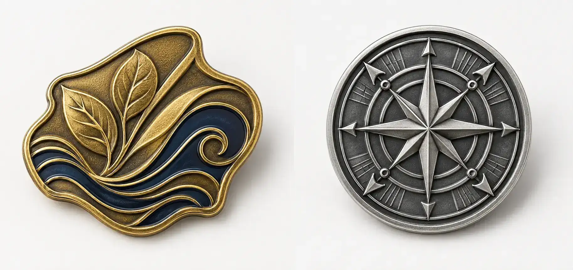 Round and custom-shaped commemorative coins