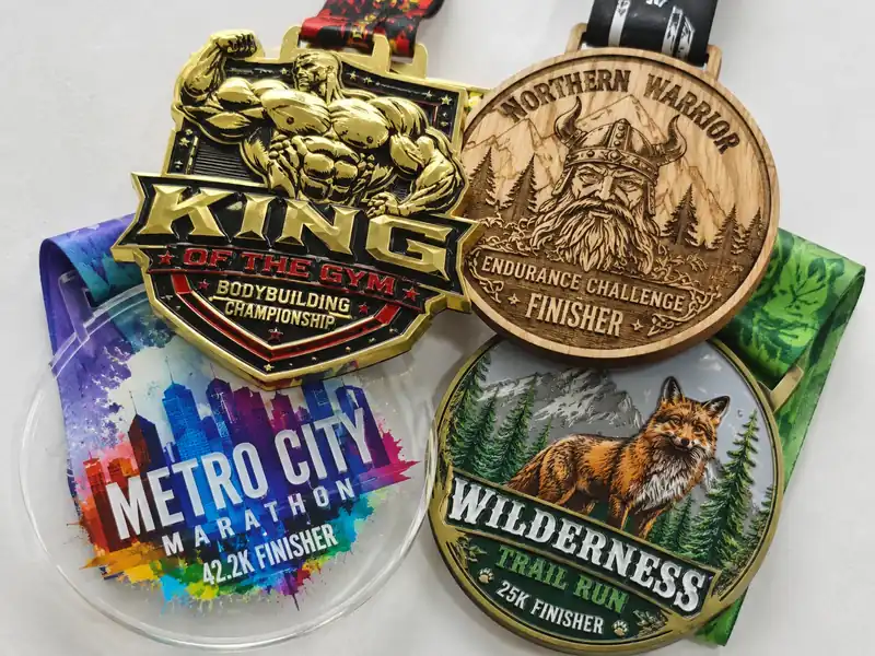 Oversized custom medals for bodybuilding, marathon, endurance and trail-running events