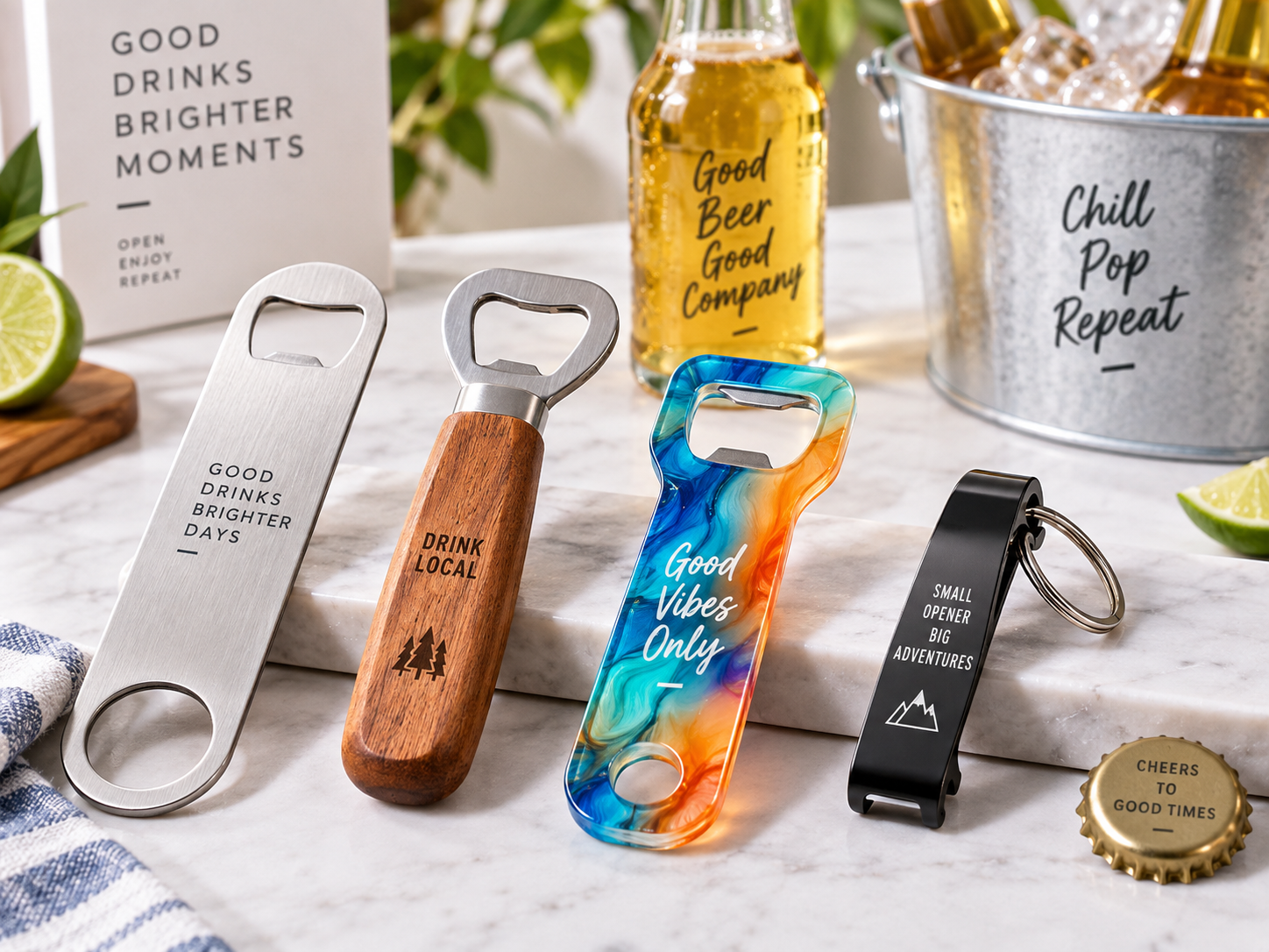 Handheld bottle openers design examples
