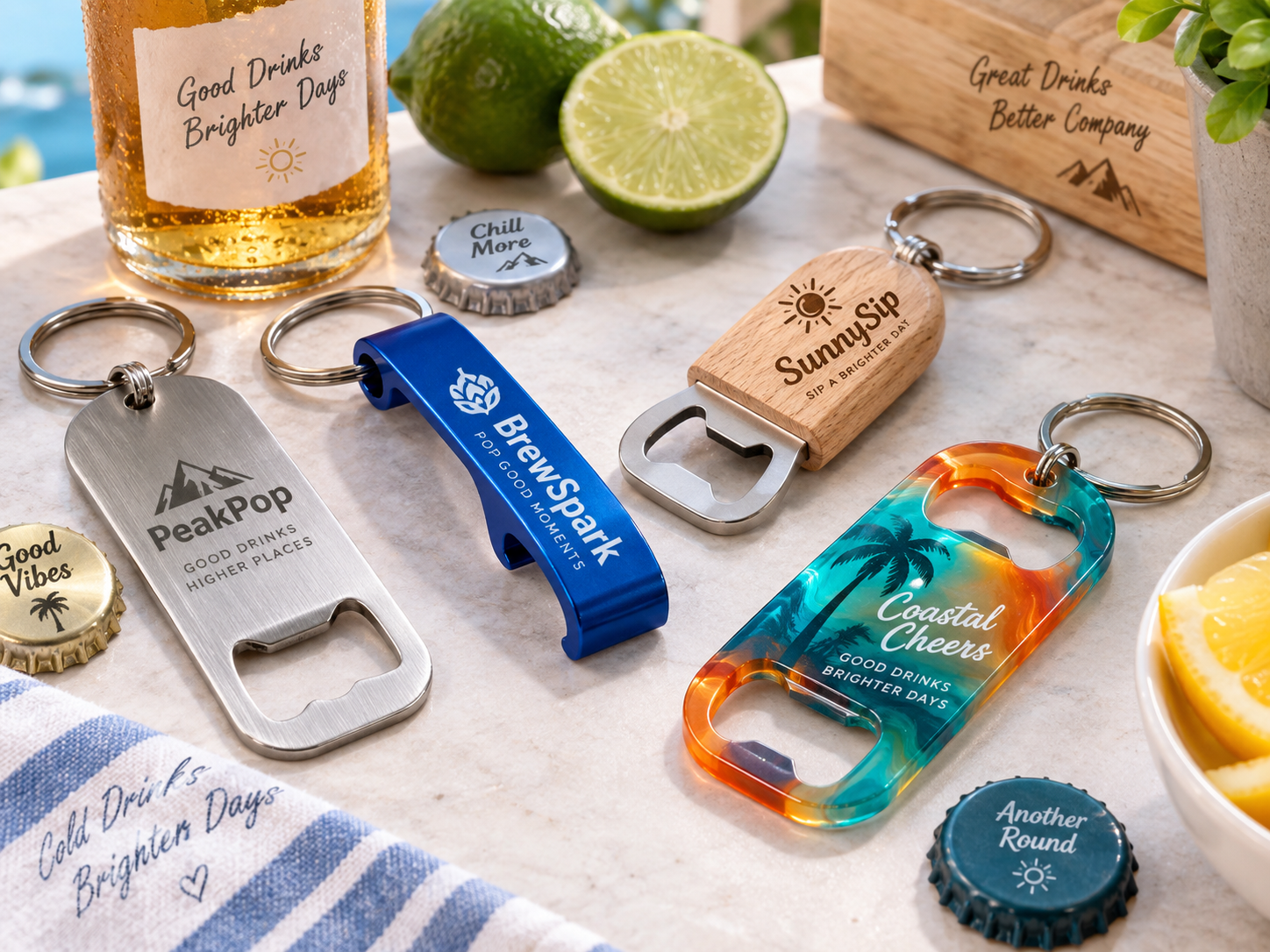 Keychain bottle openers design examples