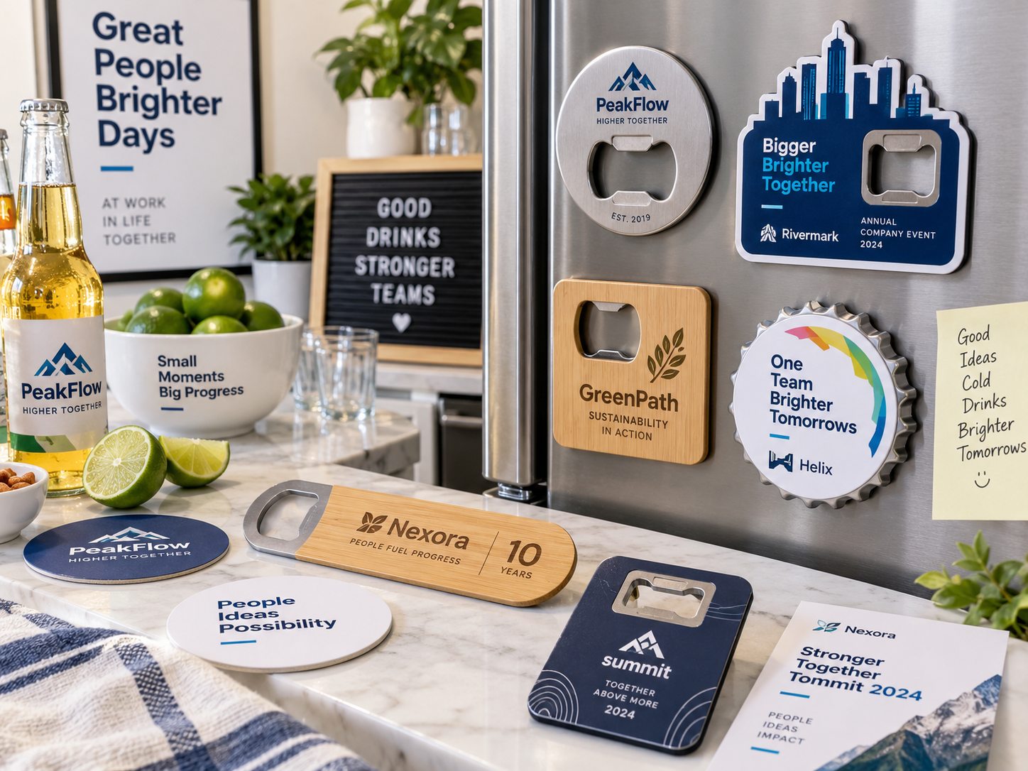 Fridge-magnet openers design examples