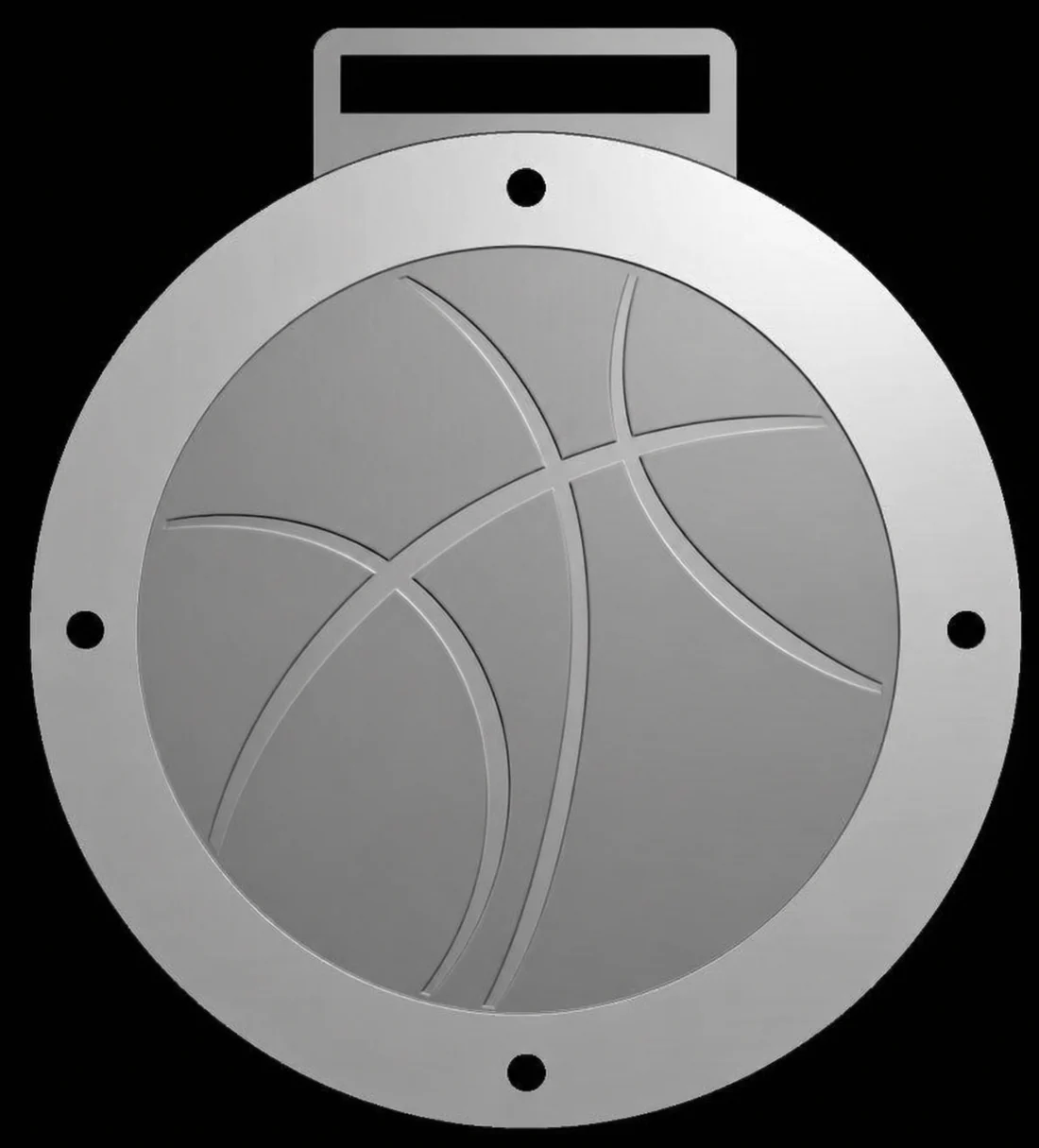 Anonymized 3D model of the flat medal base layer