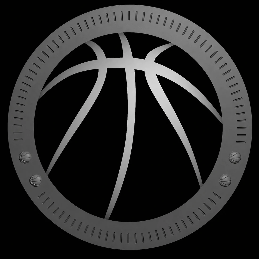 Anonymized 3D model of the openwork basketball upper layer